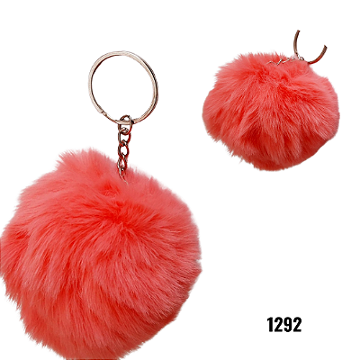 NE1292 - 1292 chaveiros pompom – Pacote com 12 unidades (Atacado)