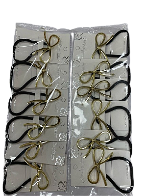 NERH-027 - Rh-027 elastico tipo laço metal gold – Pacote com 12 unidades (Atacado)
