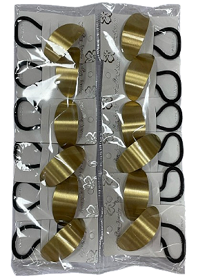 NERH-013 - Rh-013 elastico tipo laço metal gold – Pacote com 12 unidades (Atacado)