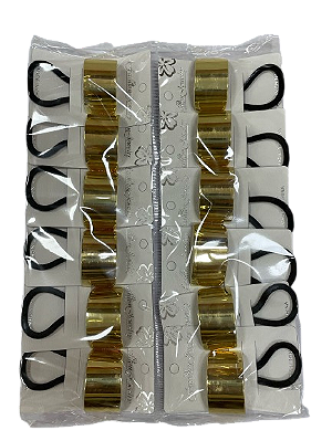NERH-006 - Rh-006 elastico tipo laço metal gold – Pacote com 12 unidades (Atacado)