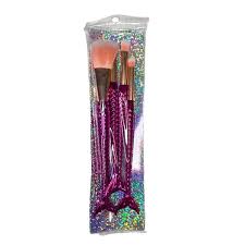 NE25 - 25 kit 4 pinceis maquaigem sereia – Pacote com 12 unidades (Atacado)