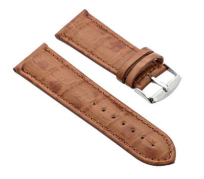 PULSEIRA DE COURO CROCO HAVANA COD. 74