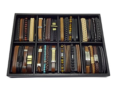 KIT BRACELETES CAIXA COM  32 PEÇAS VARIADAS COD KIT32