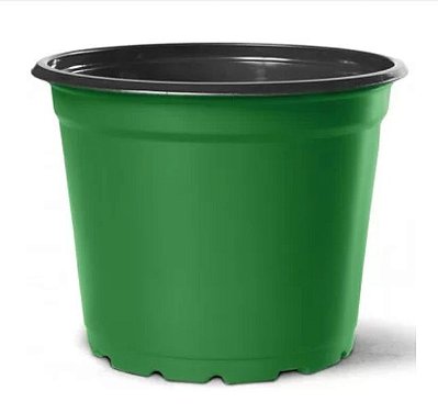 Pote Vaso de Plástico Flexível tipo Holambra NP 15 Nutriplan cor VERDE/PRETO