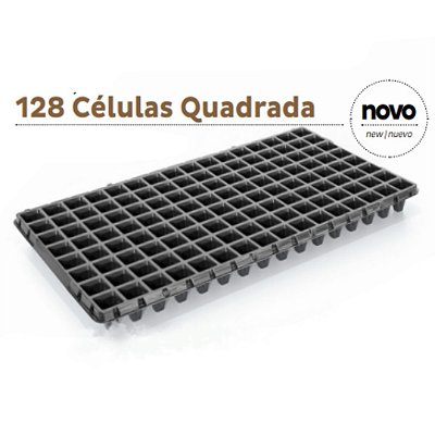 Bandeja para Semeadura Preto Nutriplan 128 células QUADRADA