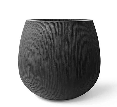 Vaso de Polietileno Oval Relevo N 56 Nutriplan cor Preto