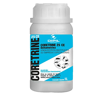 Coretrine 25 CE Inseticida Deltametrina Multi-insetos Dipil 250 ml