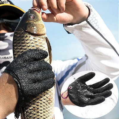 Luvas de pesca impermeáveis proteja a mão anti-derrapante