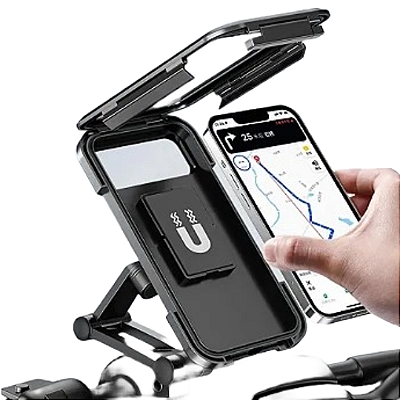 Suporte de celular impermeável para motocicleta e bicicleta