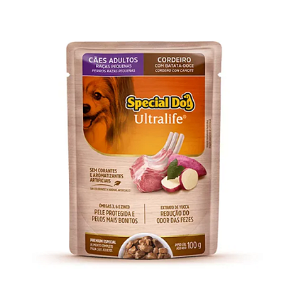 Ração Úmida Special Dog Sachê Carne para Cães Adultos Raças Pequenas-100g