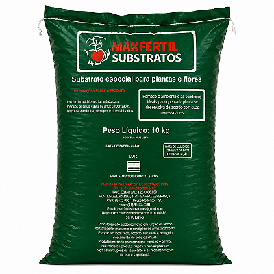 Substrato Maxfertil 10Kg para Frutíferas, Hortas, Flores e Folhagens