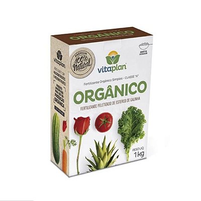 Fertilizante Orgânico simples classe A 1KG -Vitaplant