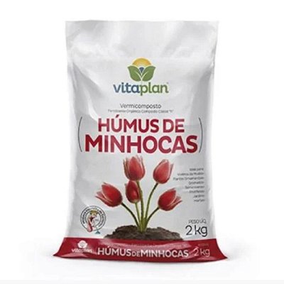 Fertilizante Orgânico Húmus de Minhoca - 2kg - Vitaplan