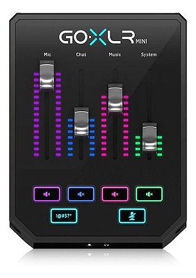 GoXLR Mini Mixer Helicon Gaming - Mesa Compacta e Interface USB para Streamers e Podcasters