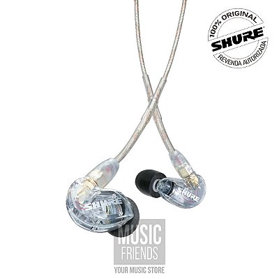 Fone de Ouvido Shure SE215 Original In-Ear Isolamento Acústico CL (Transparente)