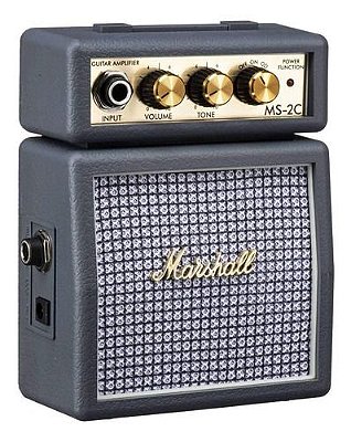 Mini Amplificador Marshall MS-2C Combo para Guitarra Cinza