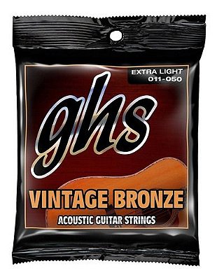 Encordoamento para Violão de Aço GHS VN-XL Vintage Bronze Extralight
