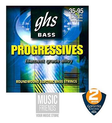Encordoamento p Contrabaixo GHS XL8000 Extra Light (Escala Longa) Progressives (4 cordas)