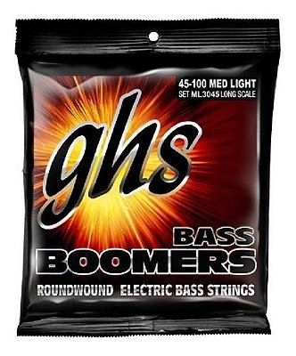 Encordoamento p/ Baixo GHS ML3045 Medium Light (Escala Longa) Bass Boomers (contém 4 cordas)