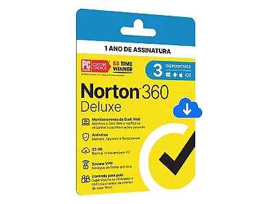 Antivírus Norton 360 Deluxe - 3 Dispositivos - 12 Meses - 21405649