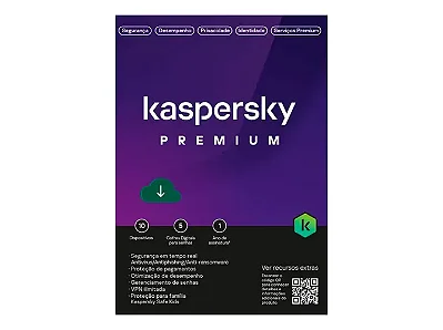 Antivírus Kaspersky Premium 2022 20 Dispositivos 1 Ano - KL1047KDNFS