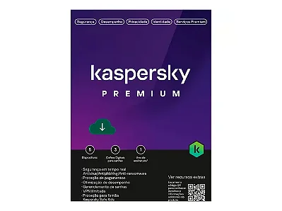 Antivírus Kaspersky Premium 5 dispositivos 1 ano ESD - KL1047KDEFS