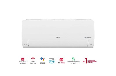 Ar Condicionado Split Inverter LG Hi-Wall Dual Voice 9000 BTUs Frio 220V - S3NQ09AA31A