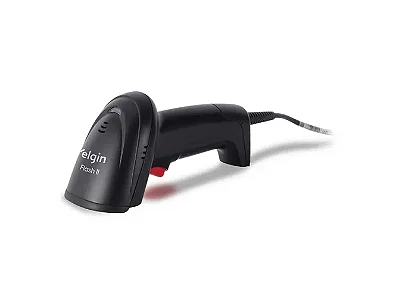 Leitor de Código de Barras Elgin Flash 1D e 2D Preto com fio - 46FLASH2CK00