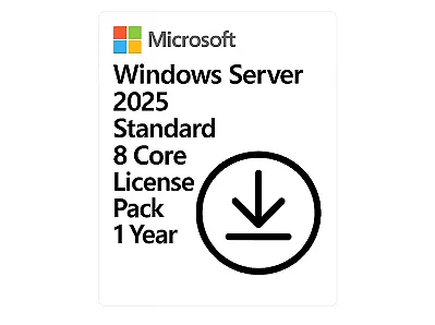 Windows Server Microsoft 2025 STD 8C 1Y CSP - DG7GMGF0PWHC-002