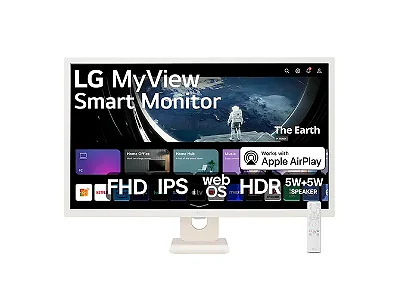 Monitor LG MyView Smart Tela IPS de 32" FHD WebOS ThinQ Home Air Play 2 Screen Share Bluetooth - 32SR50F-W