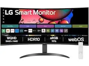 Monitor LG 34" Curvo WQHD VA Smart 100Hz 5ms - 34SR60QC-B.AWZM