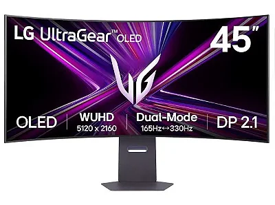 Monitor Gamer LG UltraGear 45" OLED WUHD 5K2K 165Hz 0.03ms - 45GX950A-B