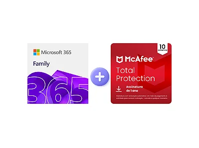 Microsoft 365 Family ESD 6GQ-00088 + Total Protection McAfee 10 dispositivos - 6GQ-00088AL
