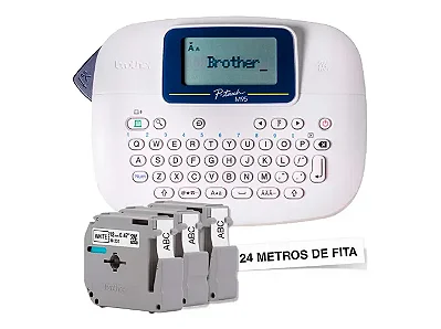 Rotulador Eletrônico Brother com 3 fitas Branco - PTM95WTBP