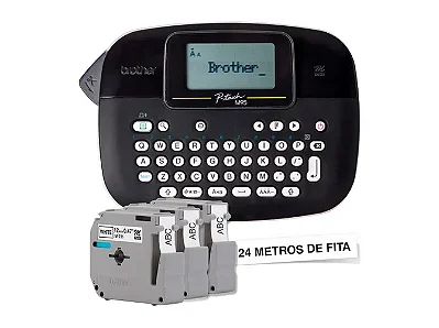 Rotulador Eletrônico Brother PT-M95BKBP P-Touch Portátil Preto com 3 fitas - PTM95BKBP