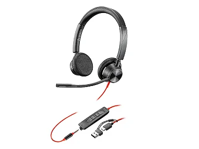 Headset HP Poly 3325 Stereo USB-C/A Preto - 8X221AA