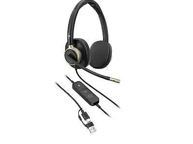 Headset HP Poly Mission 825 Stereo Teams USB-C/A - C01FCAA#AC3