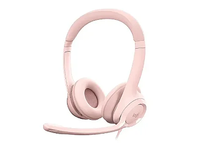Headset Logitech H390 Rosa Estéreo USB - 981-001280-C