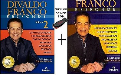Divaldo Franco Responde - Mediunidade Decifrando Sonhos.  VOLUME 1 e 2 + um brinde PEN DRIVER 4 GB