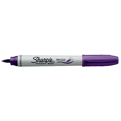 Caneta Sharpie Brush Ponta Pincel Roxa - Unidade