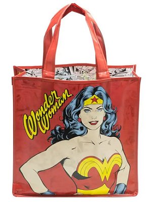 Sacola Ecológica Mulher Maravilha - Wonder Woman Body Vermelho - 40X15X40CM - Urban Brasil