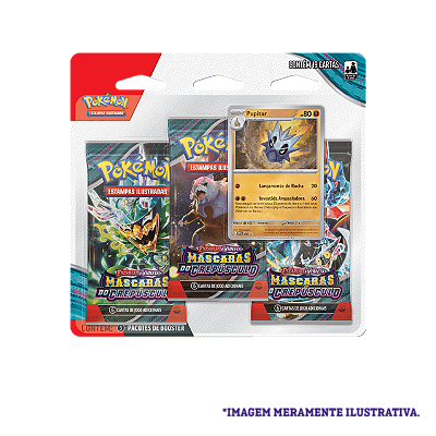 Triple Pack Pokémon TCG Pupitar Escarlate E Violeta 6 Mascaras De Crepúsculo - Copag