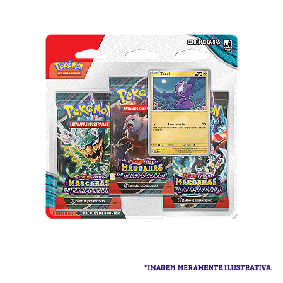 Triple Pack Pokémon Toxel TCG Escarlate E Violeta 6 Mascaras De Crepúsculo - Copag