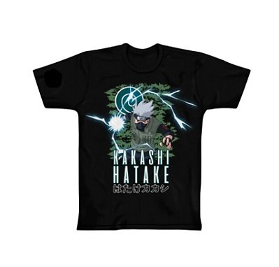 Camiseta Preta Kakashi Chidori V2 - Tamanho: GG - Clube Comix - Piticas