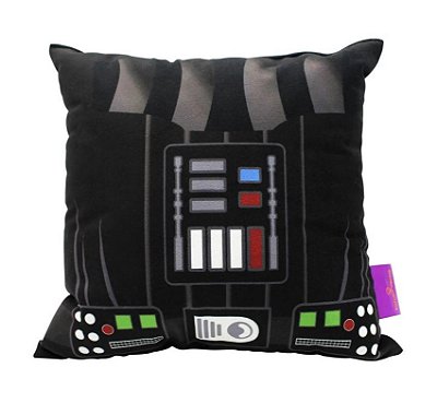 Almofada Darth Vader - Star Wars - Veludo e Fibra - 25 x 25 cm - Zona Criativa