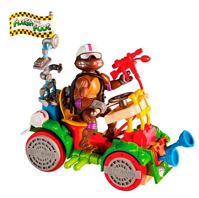 Táxi Sanitário Clássico com Boneco Donatello Exclusivo - Tartarugas Ninjas - Sunny Brinquedos