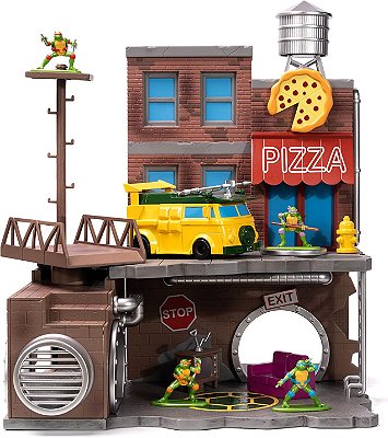 Diorama Tartarugas Ninjas - Turtle Lair - Nano Scenes - Jada Toys