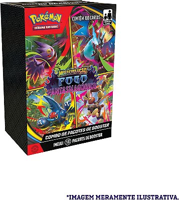 Combo de Booster Pokémon - ME02 Fogo Fantasmagórico - Copag