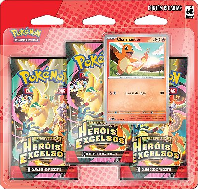Blister Triplo Charmander ME02.5 Heróis Excelsos - Copag
