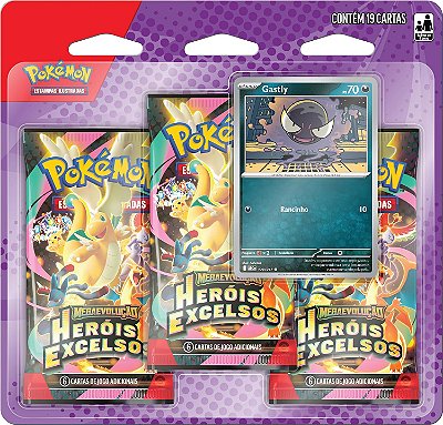 Blister Triplo Gastly ME02.5 Heróis Excelsos - Copag